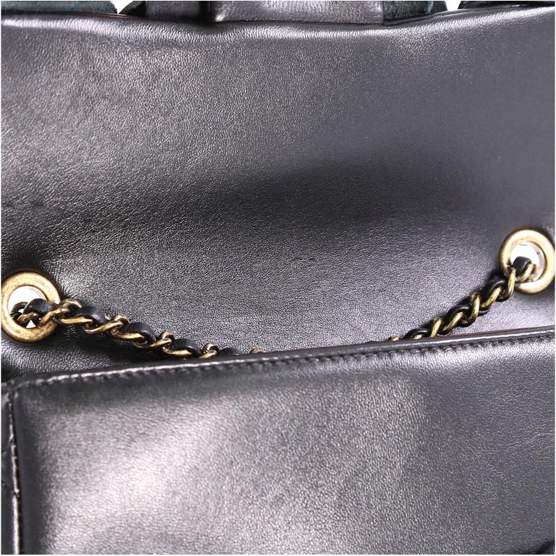 Chanel CC Camellia Flap Bag Lambskin with Patent Mini 1