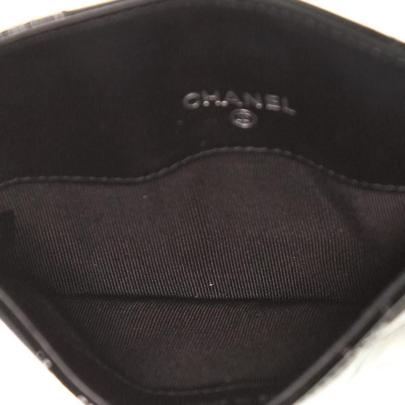 Women's or Men's Chanel CC Card Holder Quilted Patent