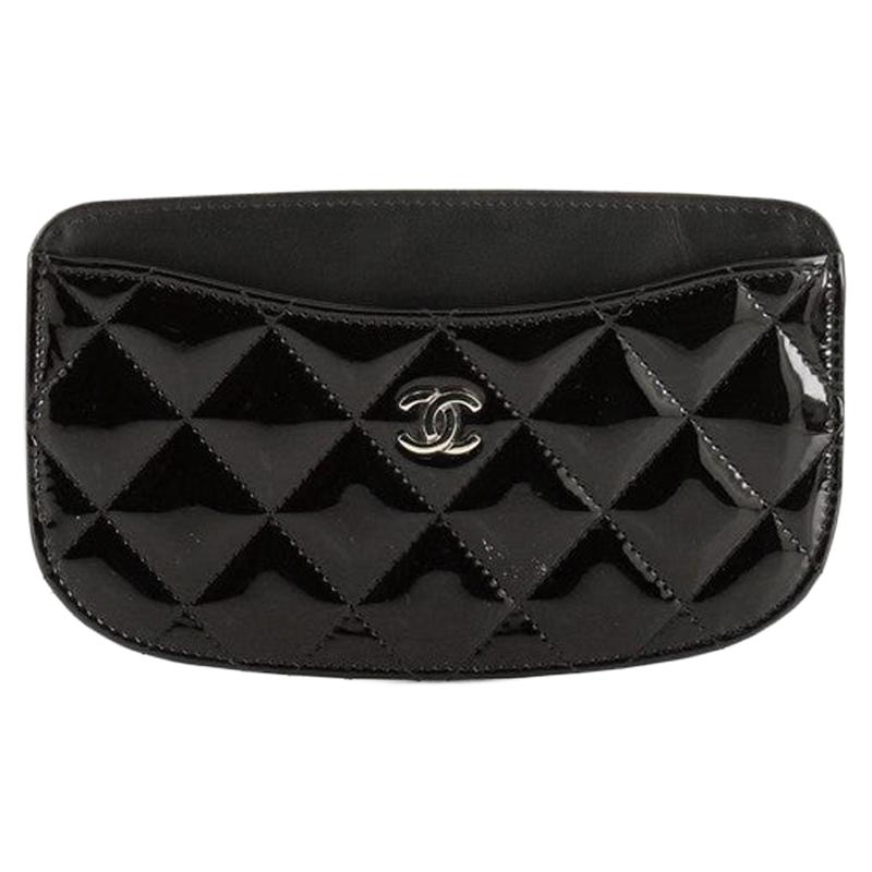 Chanel CC Card Holder Quilted Patent