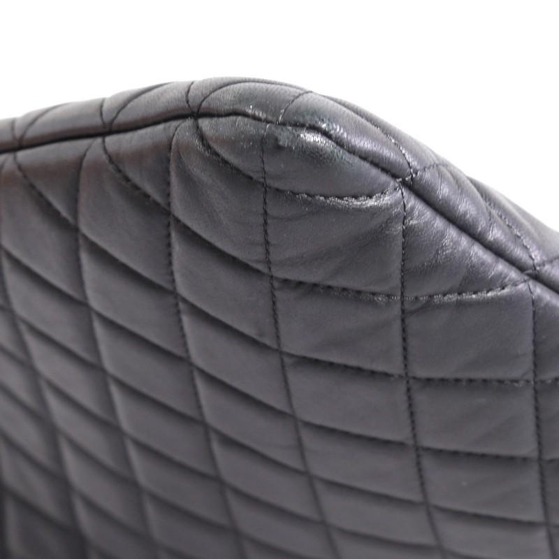 Black Chanel CC Casino O Case Clutch Quilted Lambskin Large