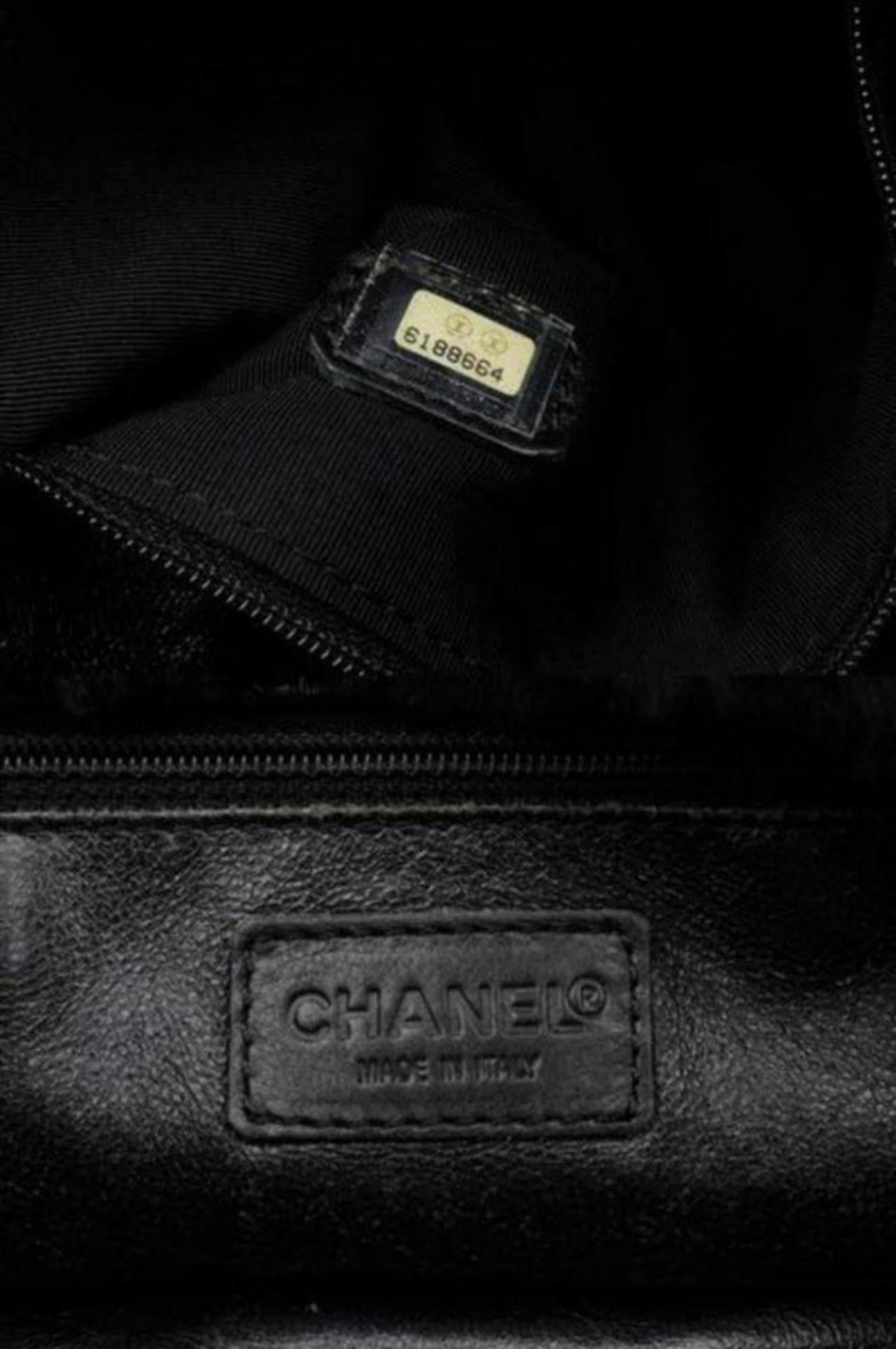 Chanel Cc Chain 221607 Tote Black Rabbit Fur Satchel For Sale 5
