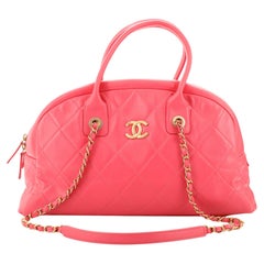Chanel CC Chain Bowling Bag Quilted Lambskin Medium