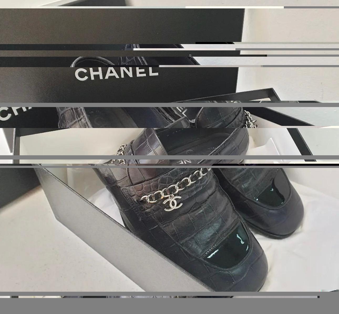 Chanel Chain Loafers - For Sale on 1stDibs