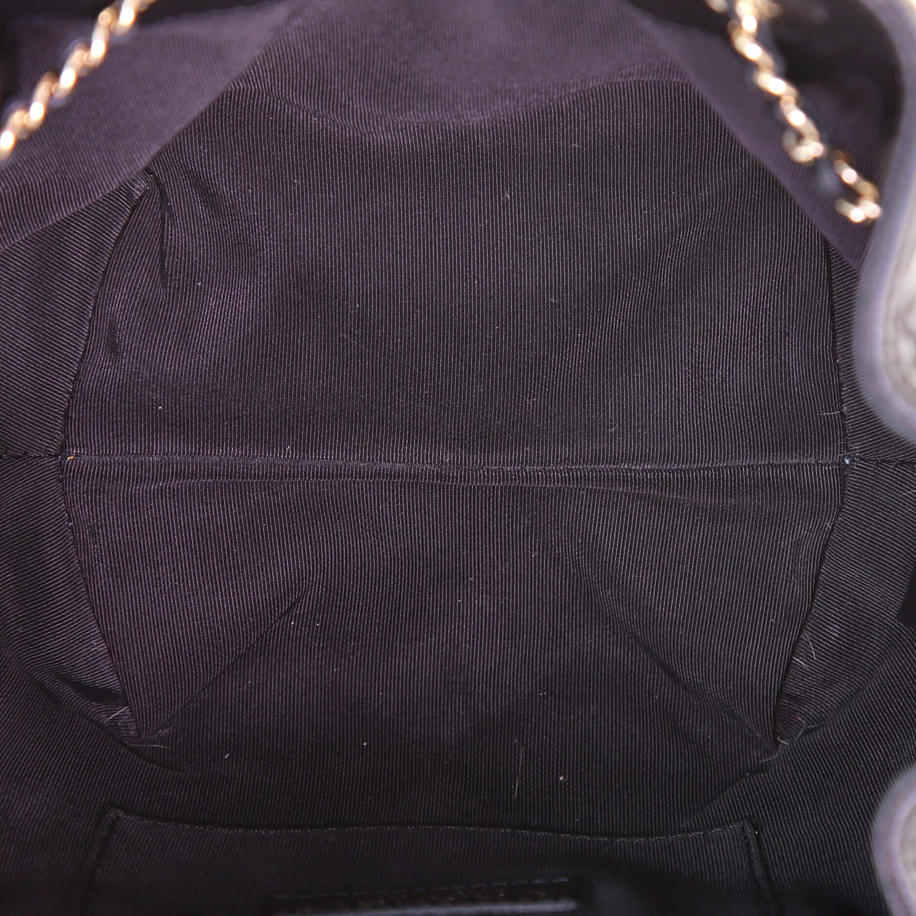 Chanel CC Chain Drawstring Bucket Bag Quilted Lambskin Mini 1