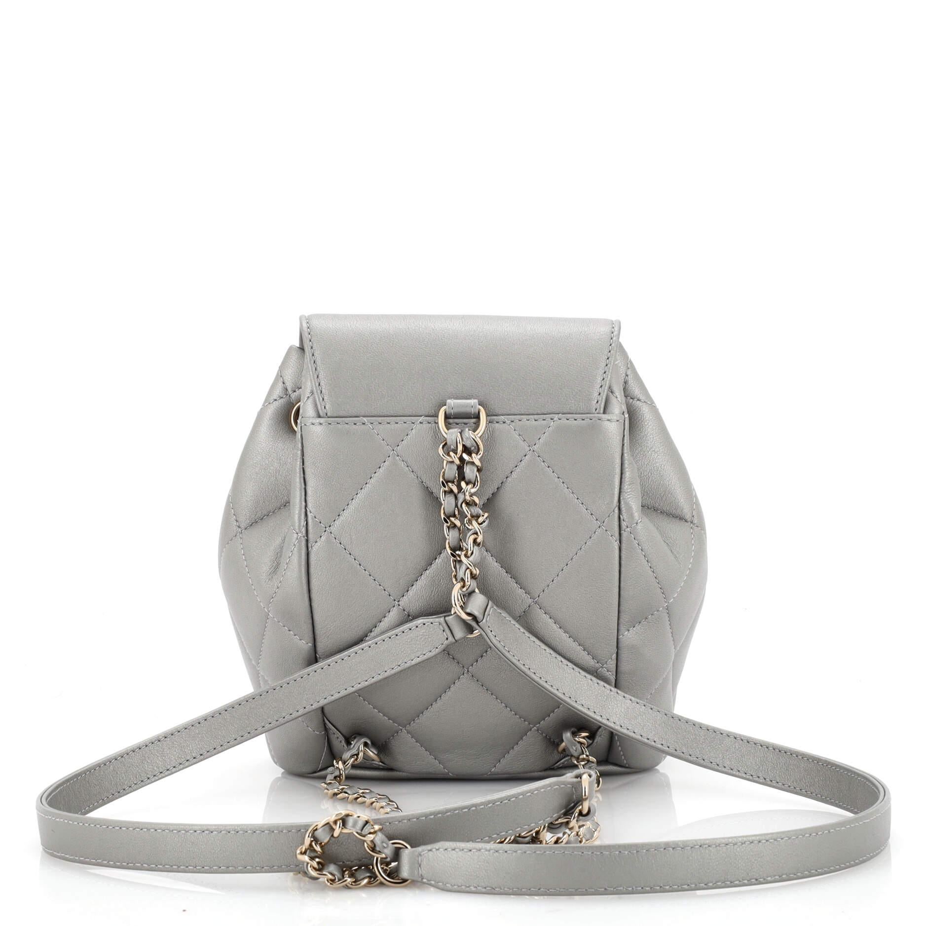 Chanel CC Chain Flap Backpack Quilted Lambskin Mini For Sale at 1stDibs