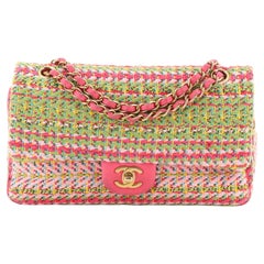 Chanel CC Chain Flap Bag Cotton Mixed Fibers Medium