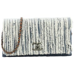 Chanel CC Chain Flap Bag Fringe Denim Medium