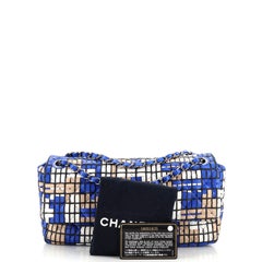 Chanel CC Chain Flap Bag Multicolor Woven Lambskin Large