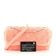 Chanel CC Kette Klappe Tasche gesteppt gemischte Fasern Medium