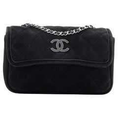Chanel CC Chain Flap Bag Quilted Suede Mini