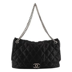 Chanel CC Chain Flap Quilted Satin Large
