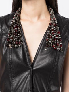 Chanel CC Chain-link Beaded Necklace