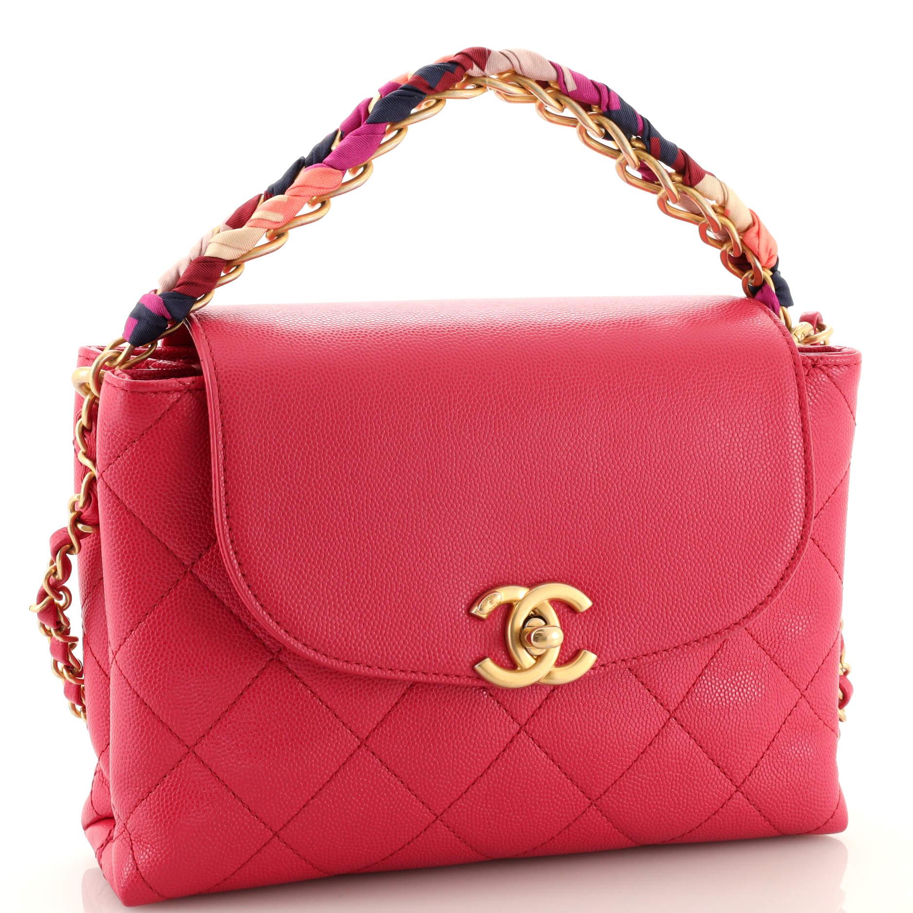 Chanel flap bag with top handle sizes store
