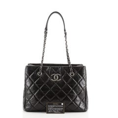 Chanel CC Chain Einkaufstasche Gestepptes glasiertes Kalbsleder Medium