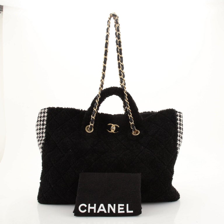 Chanel Classic Large 13 Chain Flap Shoulder Bag Lambskin Black