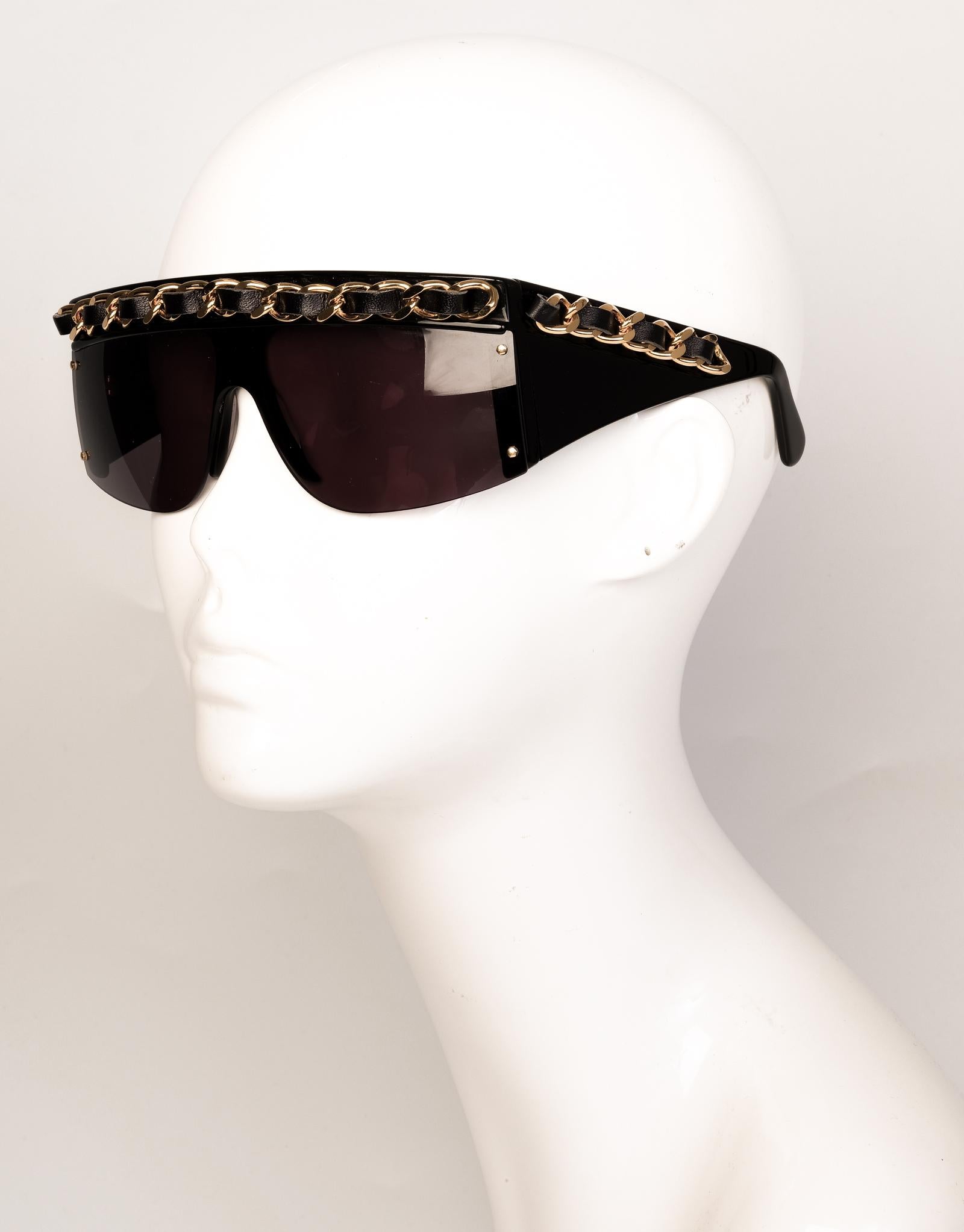 Brown Chanel CC Chain Sunglasses 01455 For Sale