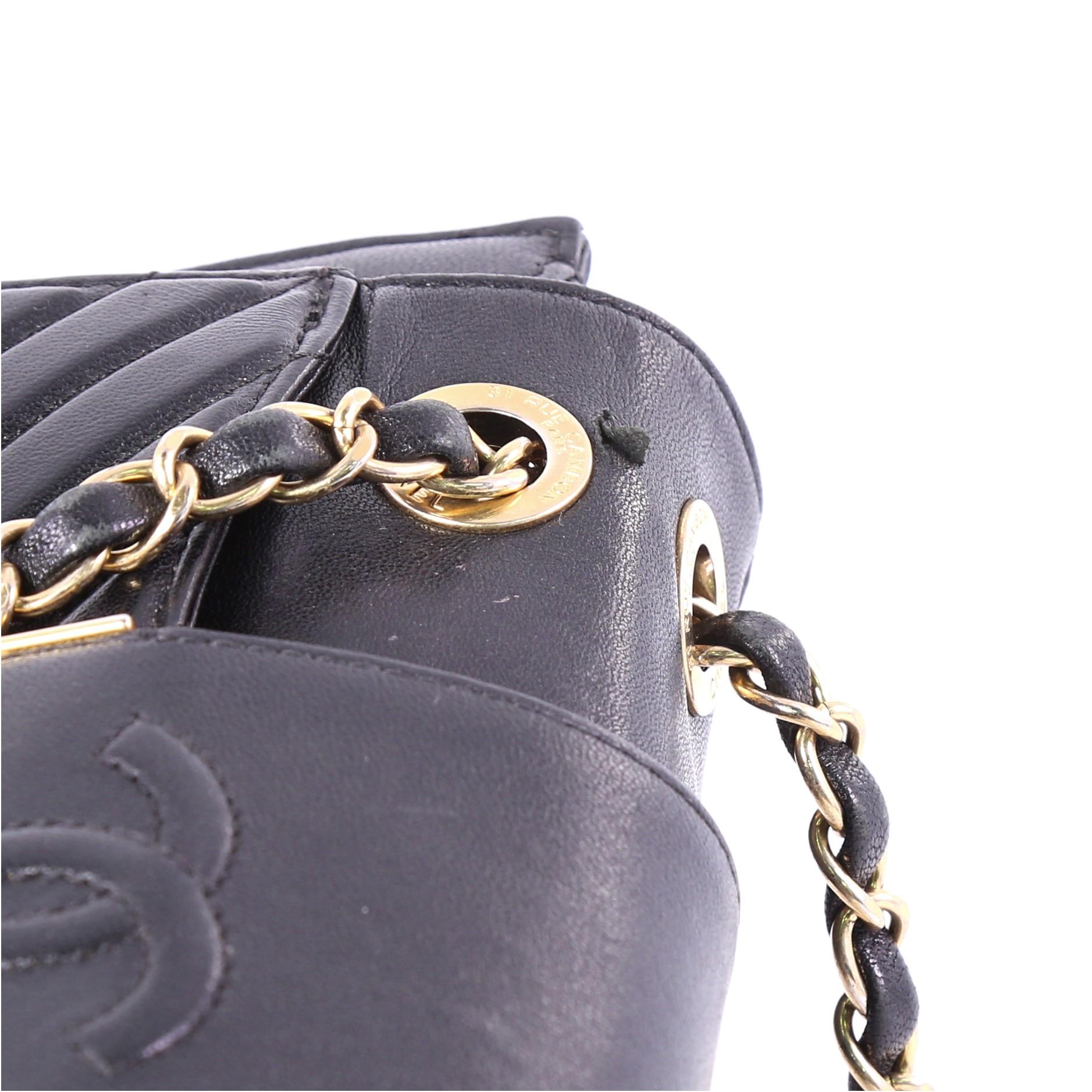 Chanel CC Chain Top Flap Bag Chevron Sheepskin Small 6