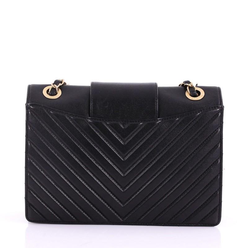Chanel CC Chain Top Flap Bag Chevron Sheepskin Small In Fair Condition In NY, NY