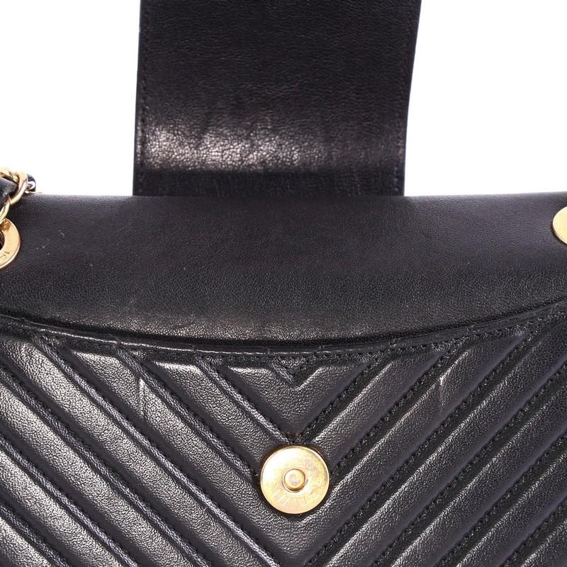 Chanel CC Chain Top Flap Bag Chevron Sheepskin Small 3