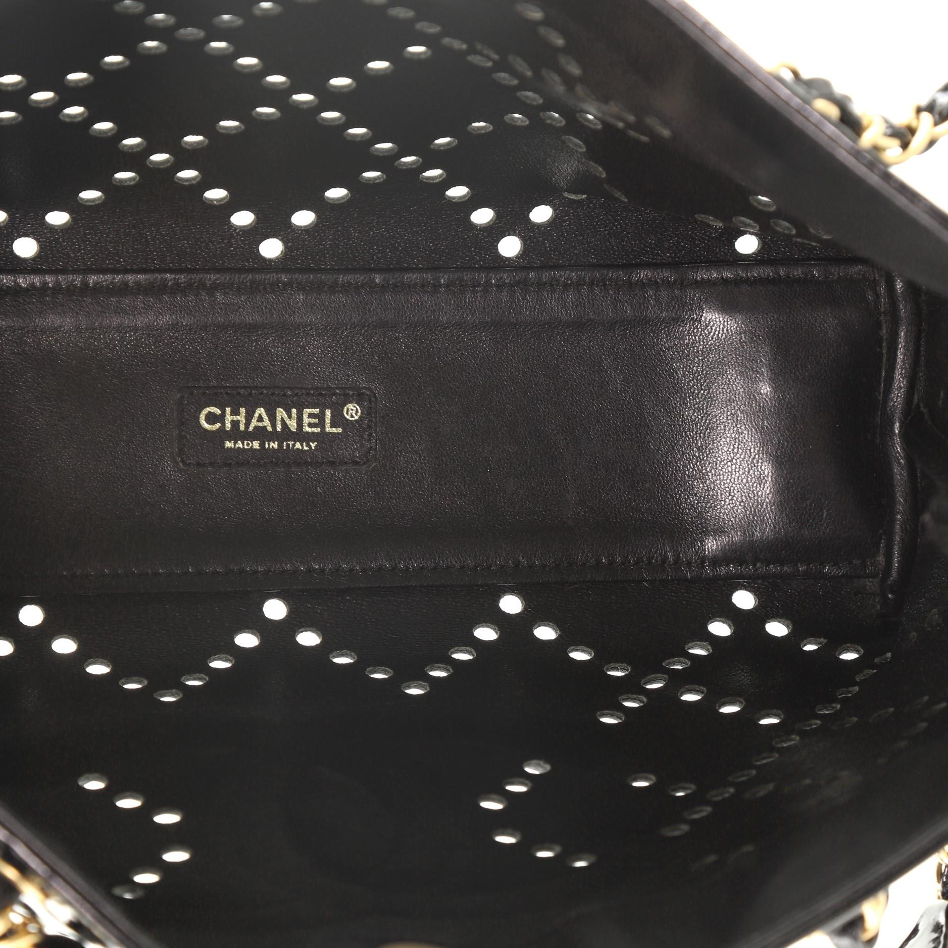 Women's or Men's Chanel CC Chain Tote Perforated Patent Medium
