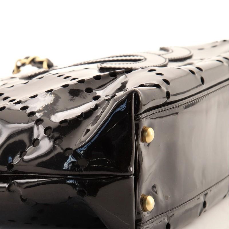 Chanel CC Chain Tote Perforated Patent Medium 1