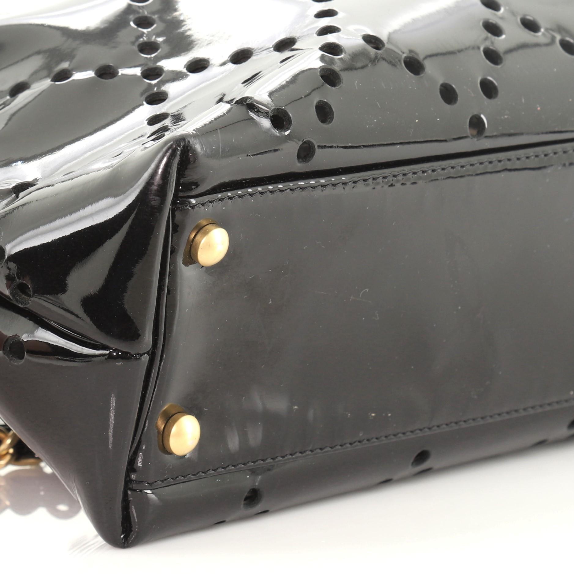 Chanel CC Chain Tote Perforated Patent Medium 2