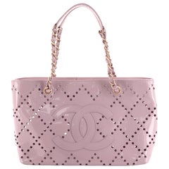 Chanel CC Chain Tote Perforated Patent Medium 