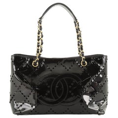 Chanel CC Chain Tote Perforated Patent Medium