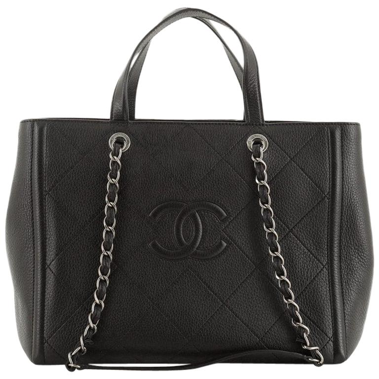 Chanel CC Chain Tote Quilted Deerskin Medium