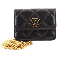 Chanel CC Chain Wallet Quilted Lambskin Mini