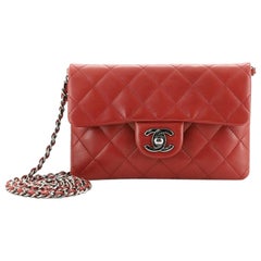 Chanel CC Chain Zip Flap Bag Quilted Calfskin Mini