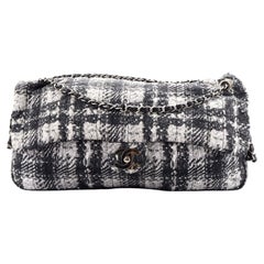 Chanel CC Kette Zip Flap Tasche Vertikale gesteppte bedruckte Nylon Maxi
