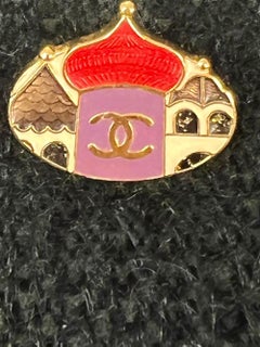 Chanel CC Charm Blumiger Pullover