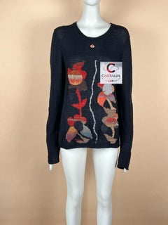 Chanel CC Charm Blumiger Pullover