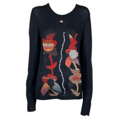 Chanel CC Charm Blumiger Pullover