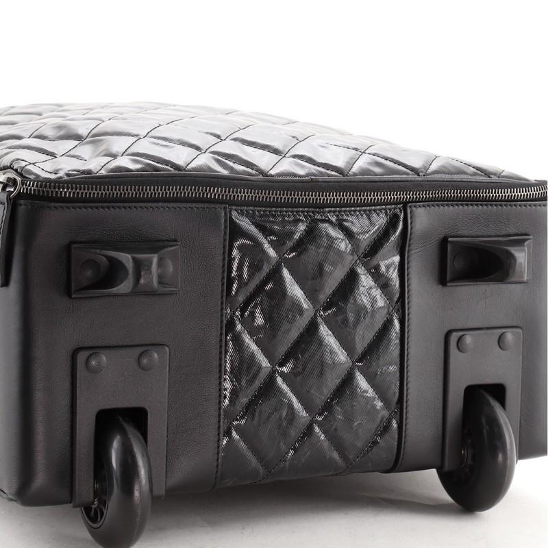 Chanel CC Charm Rolling Trolley Quilted Coated Canvas 2
