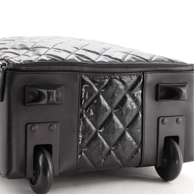 Chanel CC Charm Rolling Trolley Quilted Coated Canvas at 1stDibs