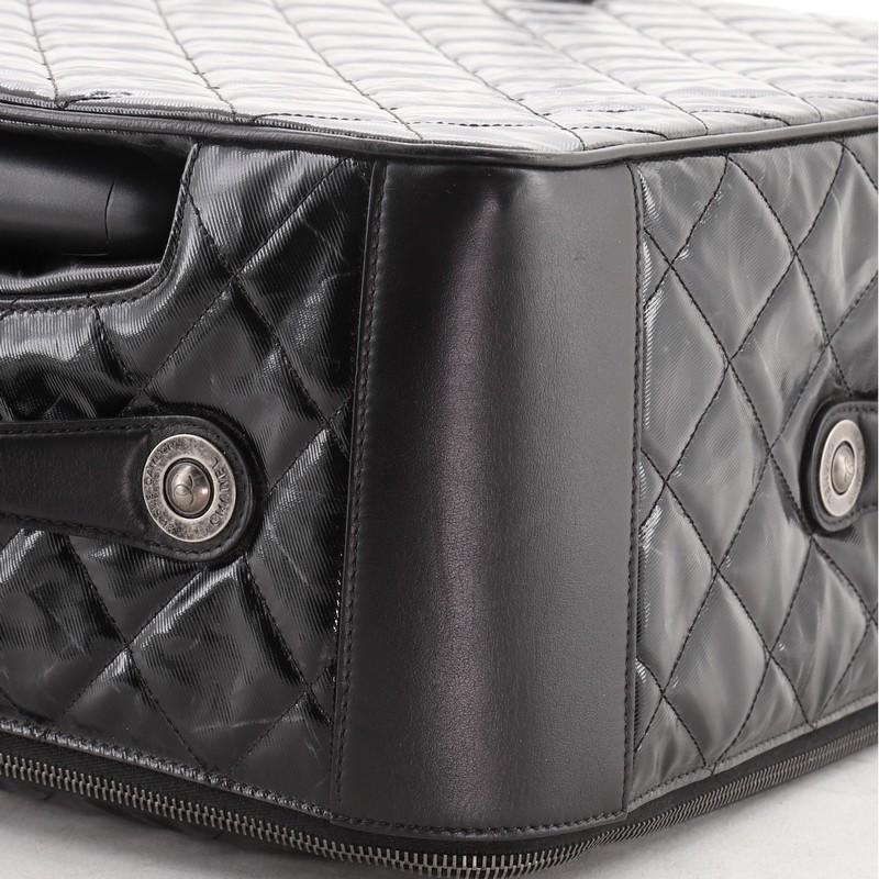 Chanel CC Charm Rolling Trolley Quilted Coated Canvas 3