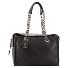 Chanel CC Charm Satchel Quilted Lambskin Medium