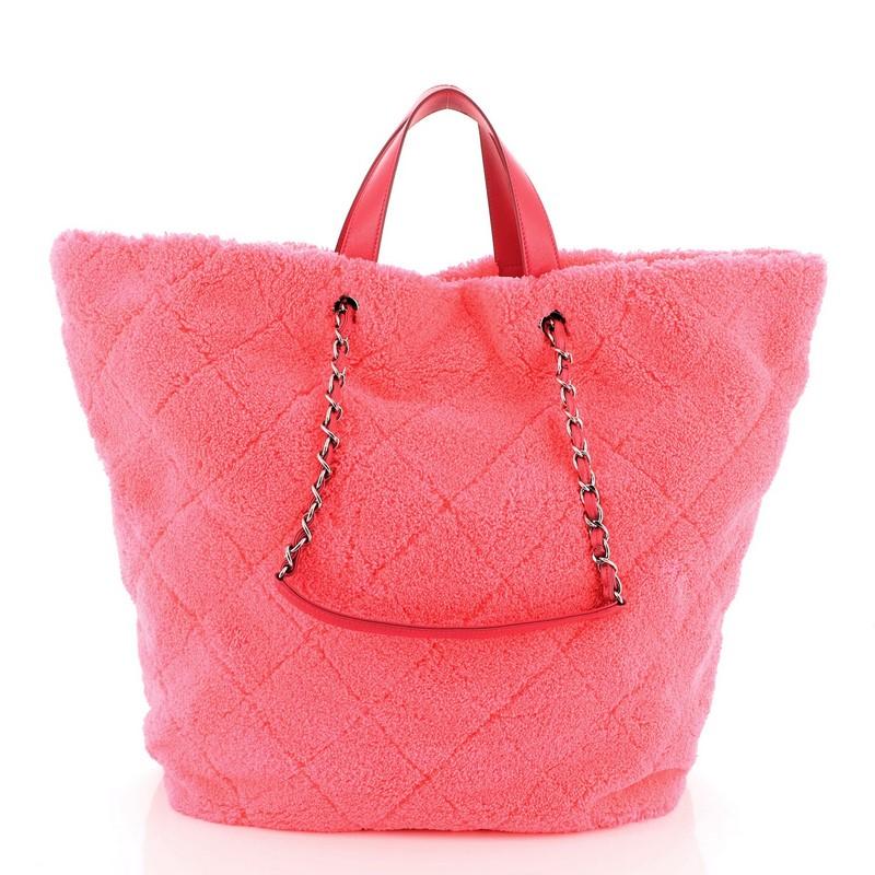 chanel large shopping bag pink