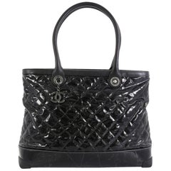 Chanel CC Charm Shopping Tote Quilted Vinyl Large