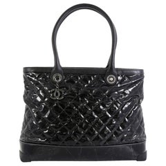 Chanel CC Charm Shopping Tote Quilted Vinyl Large