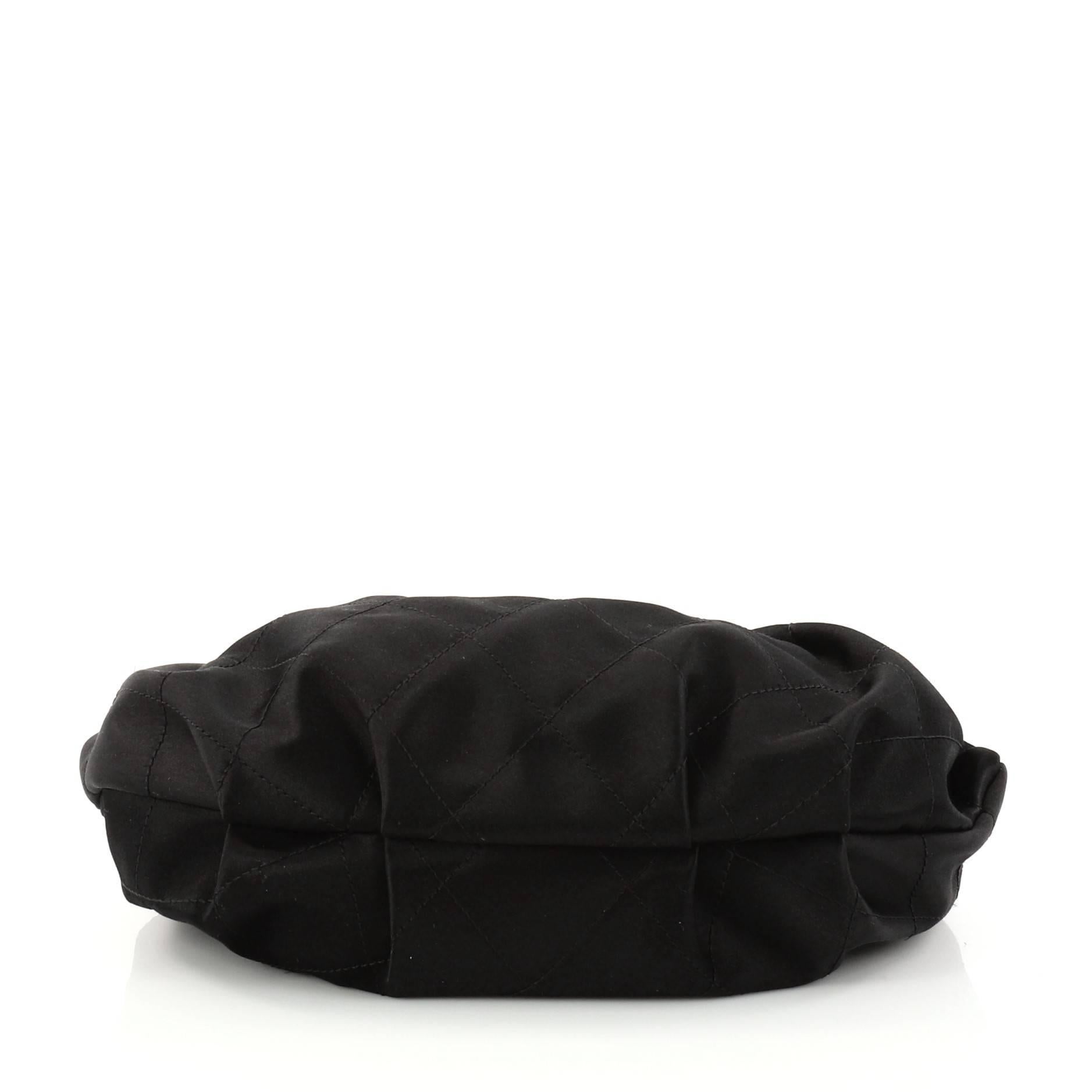 Women's Chanel CC Charm Shoulder Bag Quilted Satin Mini