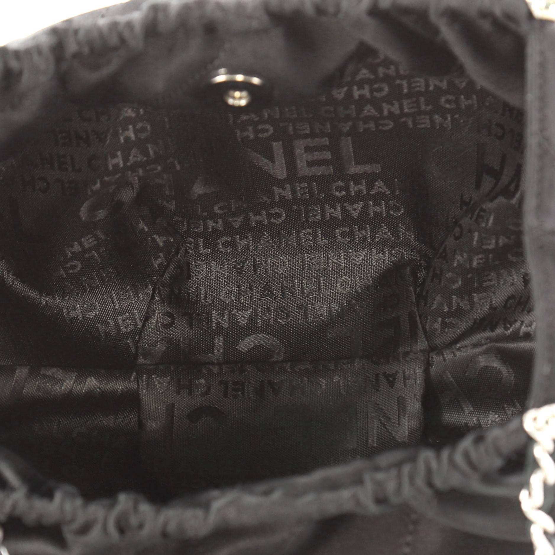 Chanel CC Charm Shoulder Bag Quilted Satin Mini 1