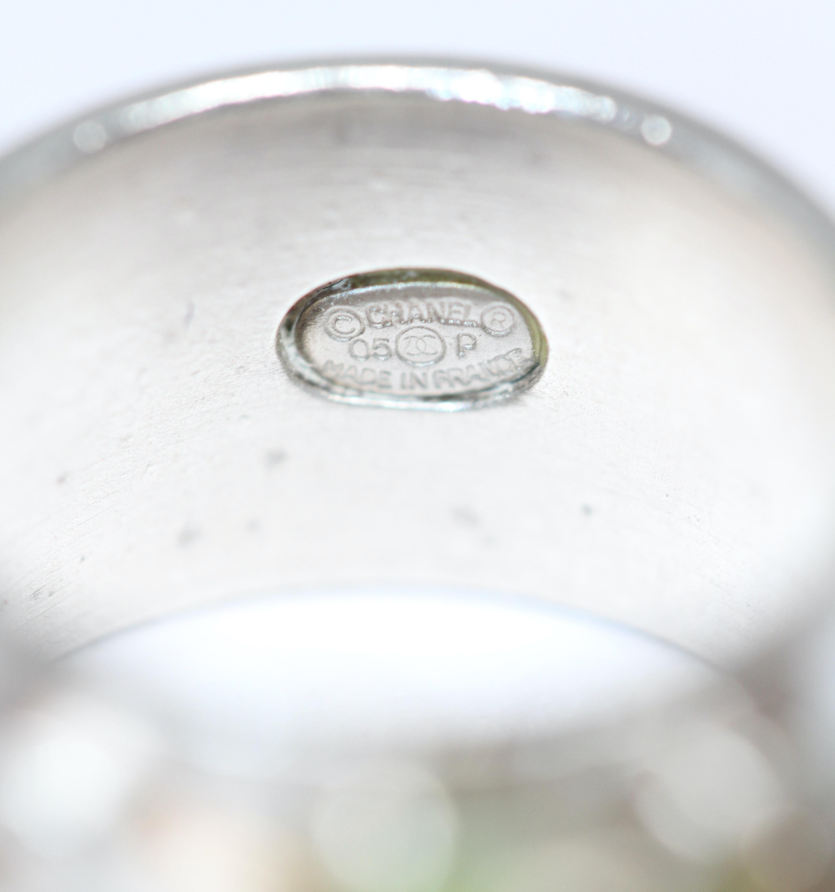 Chanel CC Charm Silver-tone Ring 1