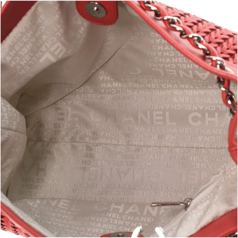 Women's or Men's Chanel CC Charm Tote Woven Caviar Medium