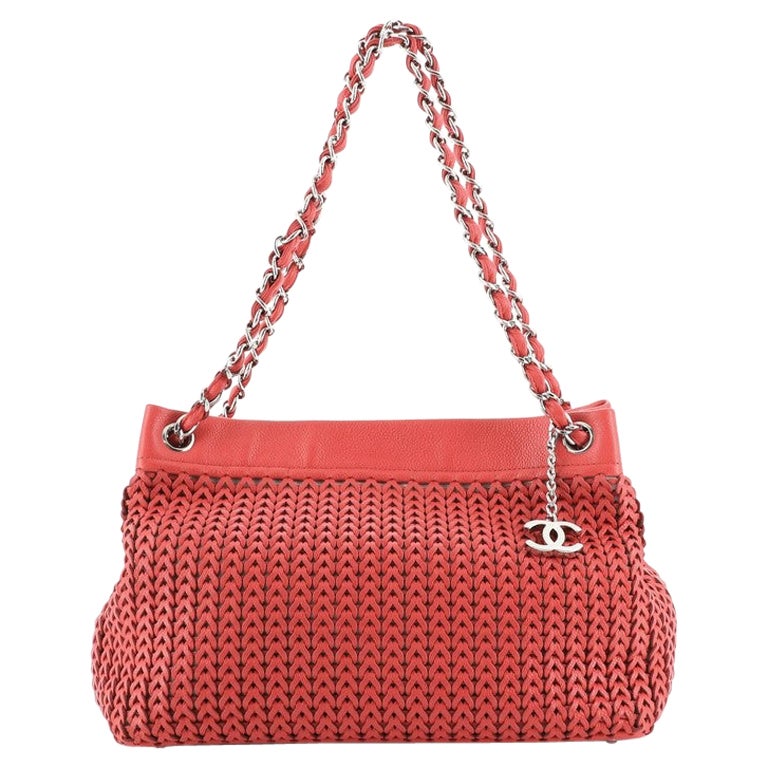Chanel CC Charm Tote Woven Caviar Medium