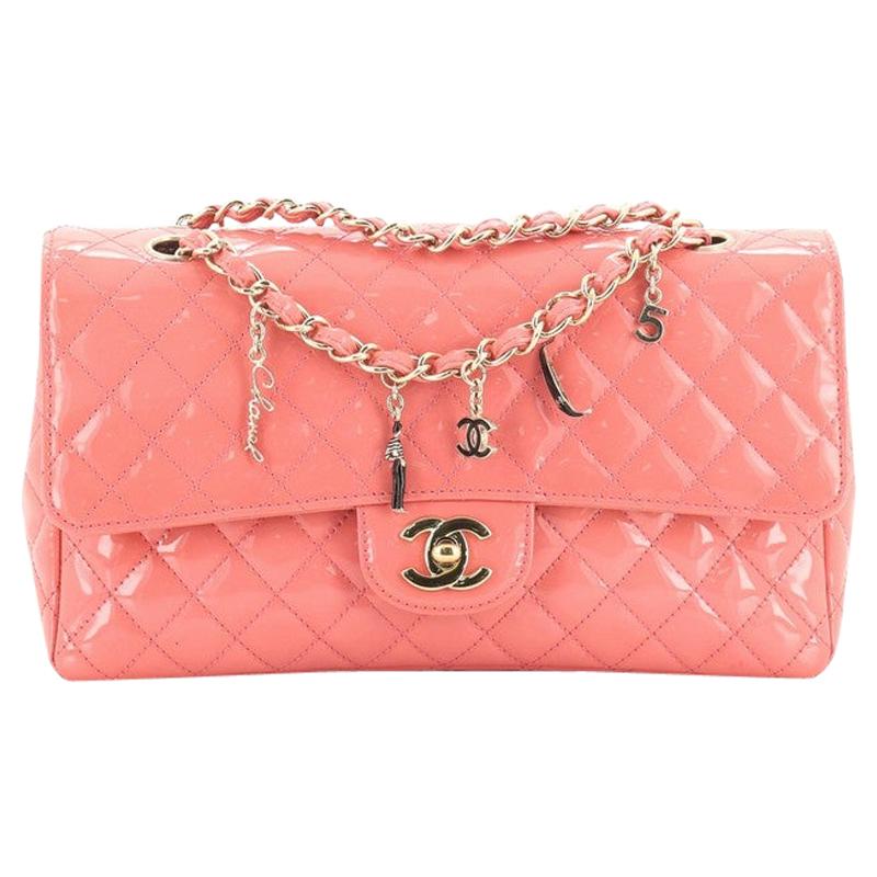 Chanel CC Charms Flap Bag Quilted Patent Medium