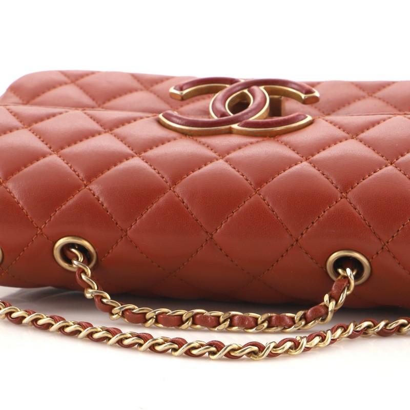 Chanel CC Chic Double Flap Bag Gestepptes Lammleder Klein 2