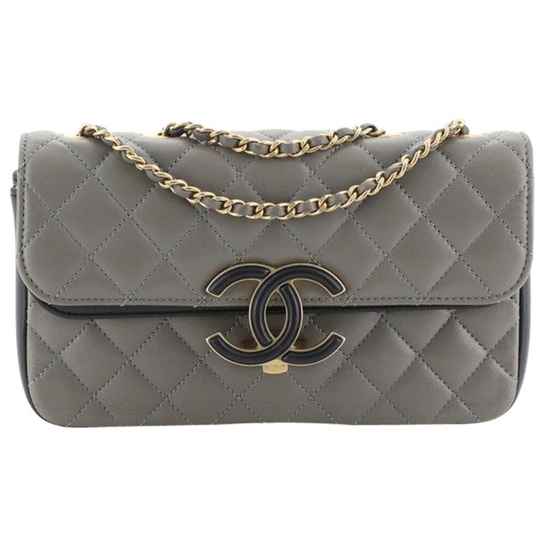 Chanel CC Chic Double Flap Bag Quilted Lambskin Small at 1stDibs